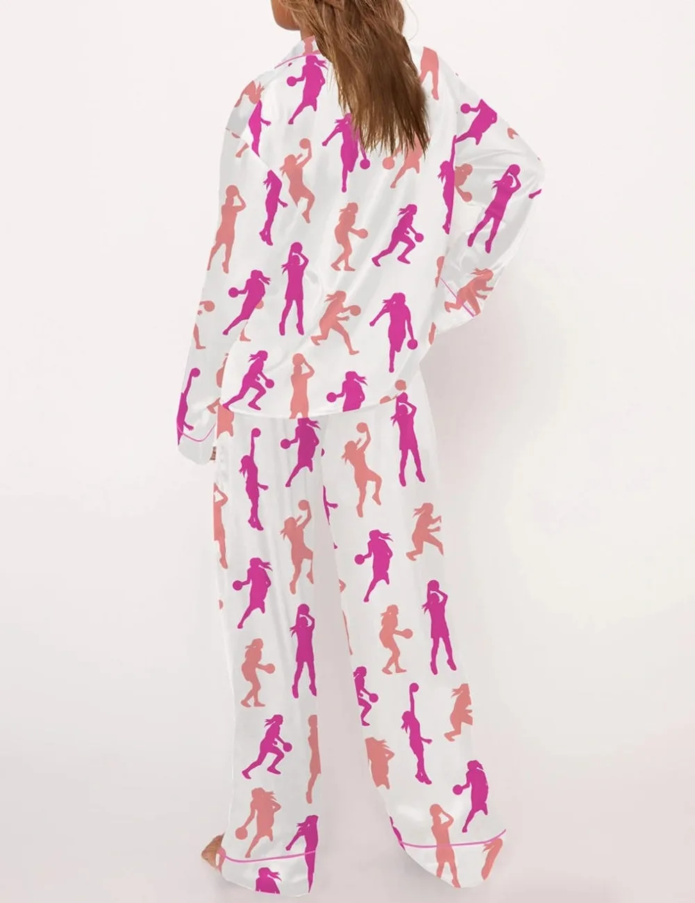 Basketball Satin Pajama Set For Women