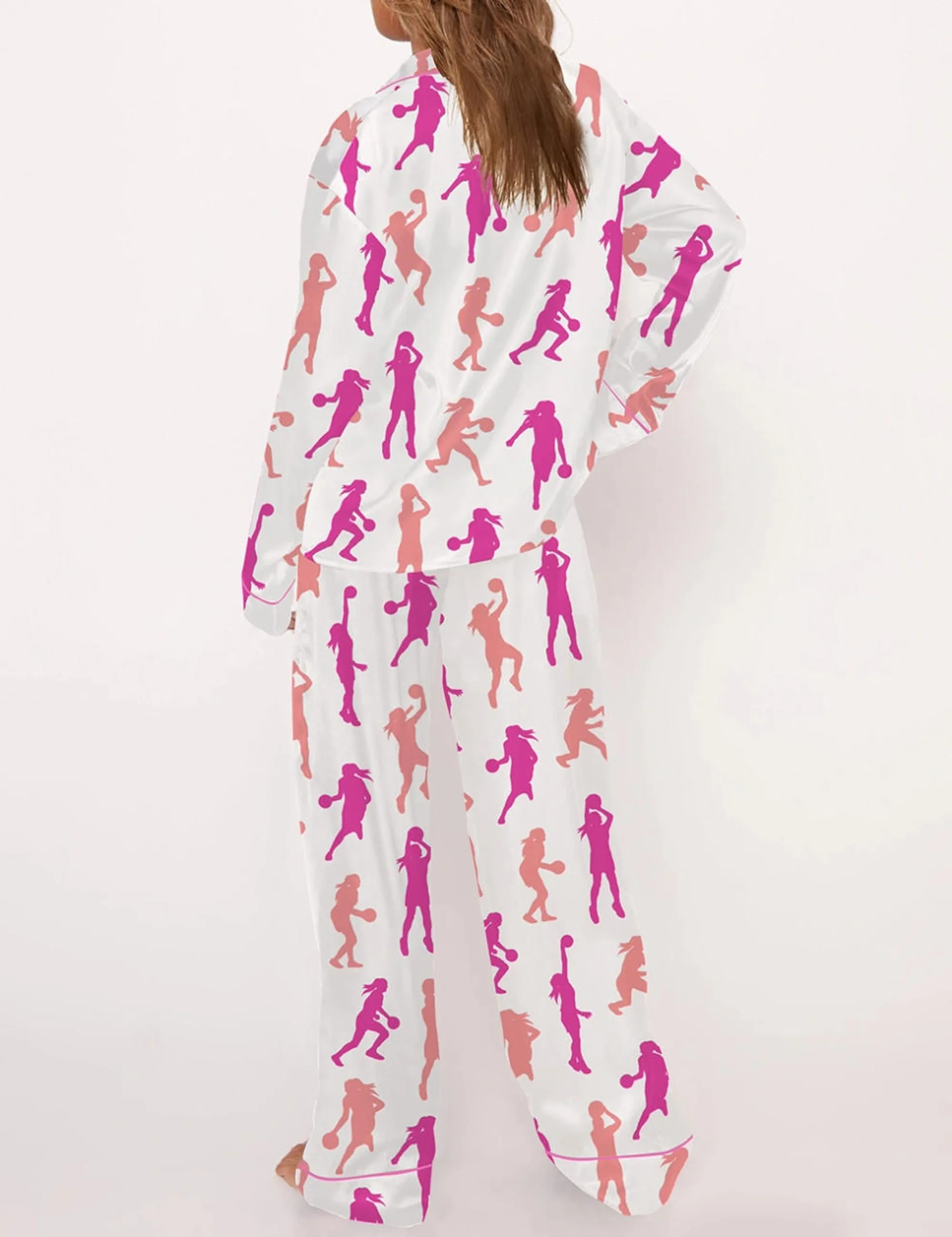 Basketball Satin Pajama Set For Women