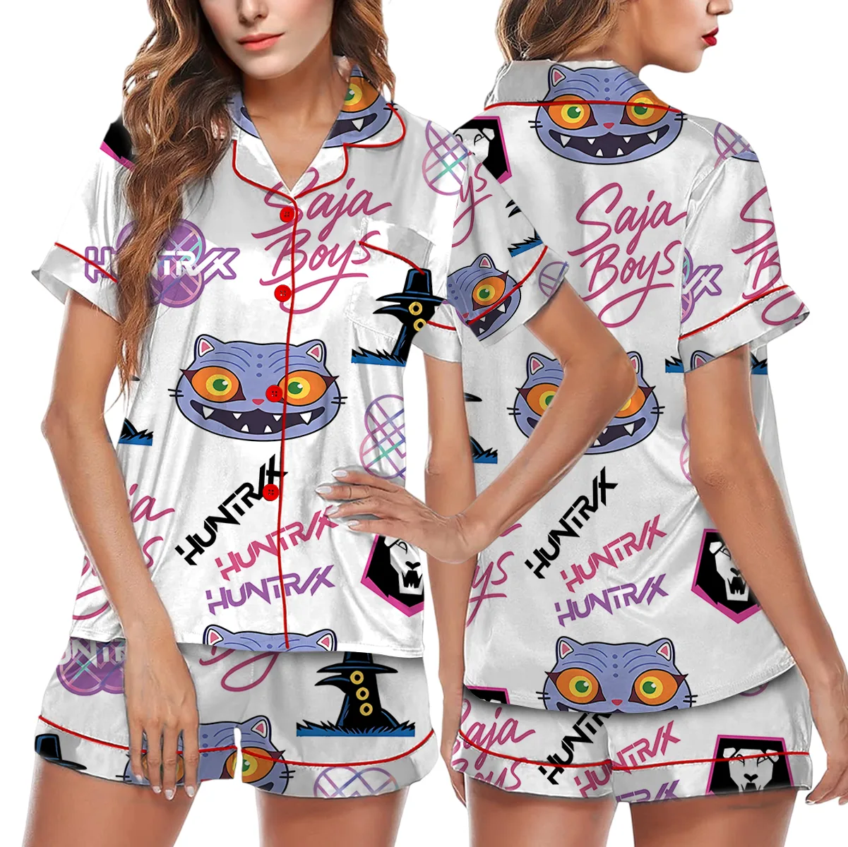 Kpop Movie Satin Pajamas Set For Women