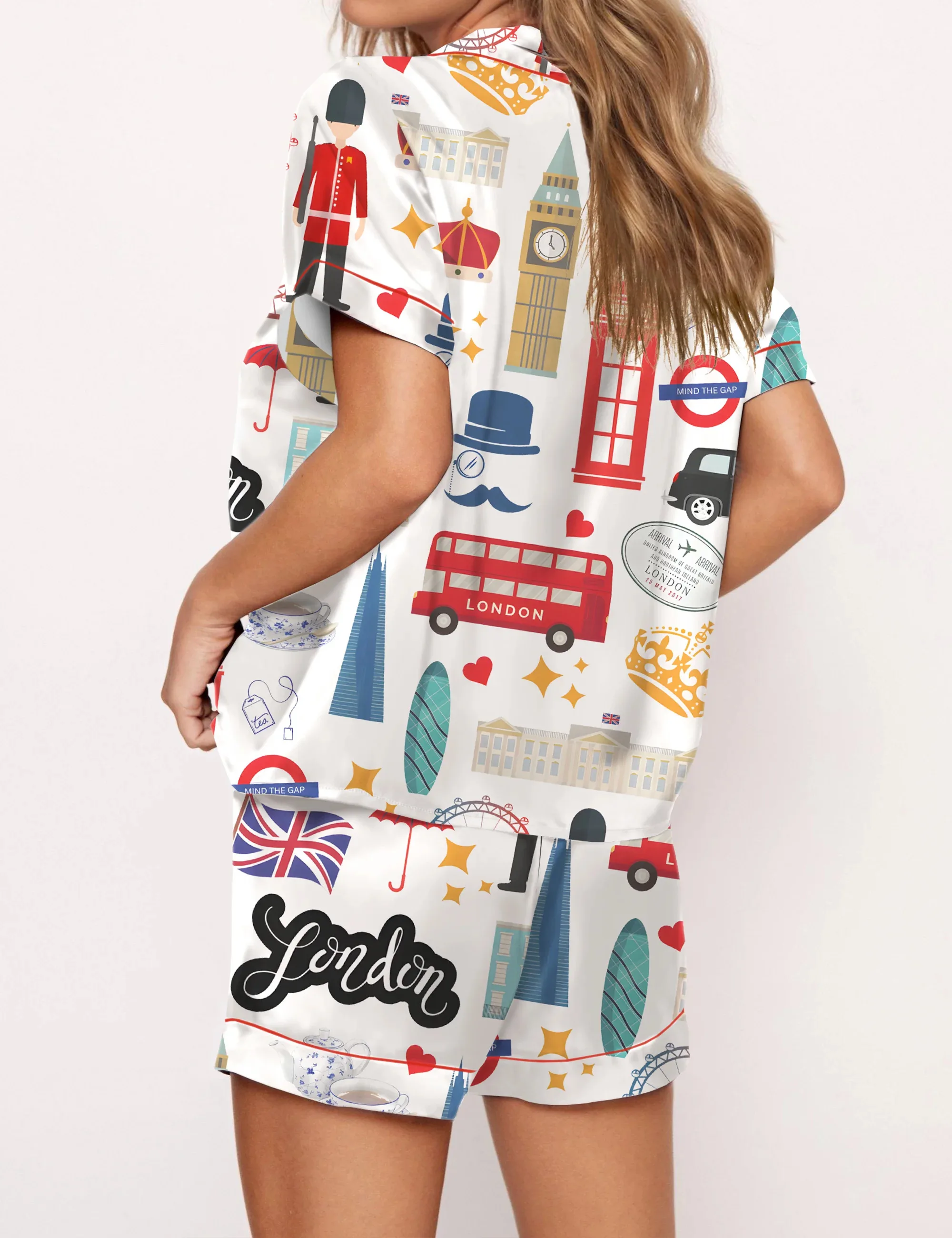 London England Silk Satin Pajama Set For Women