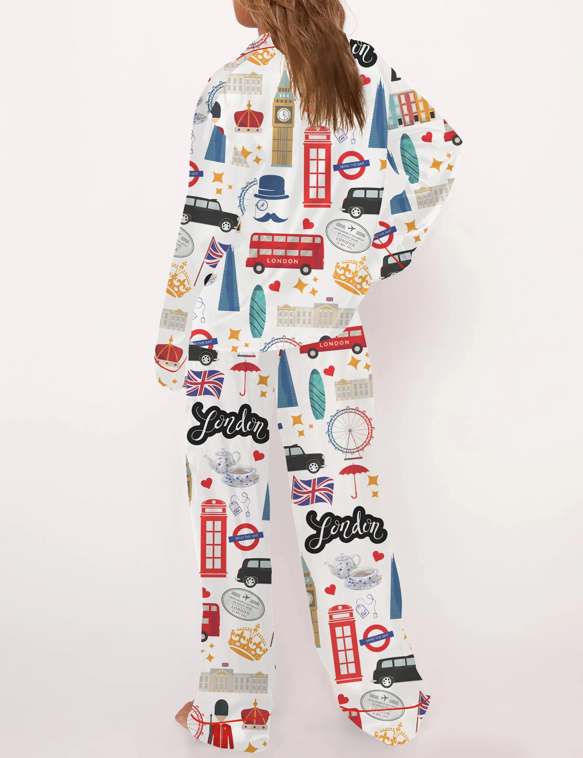London England Silk Satin Pajama Set For Women