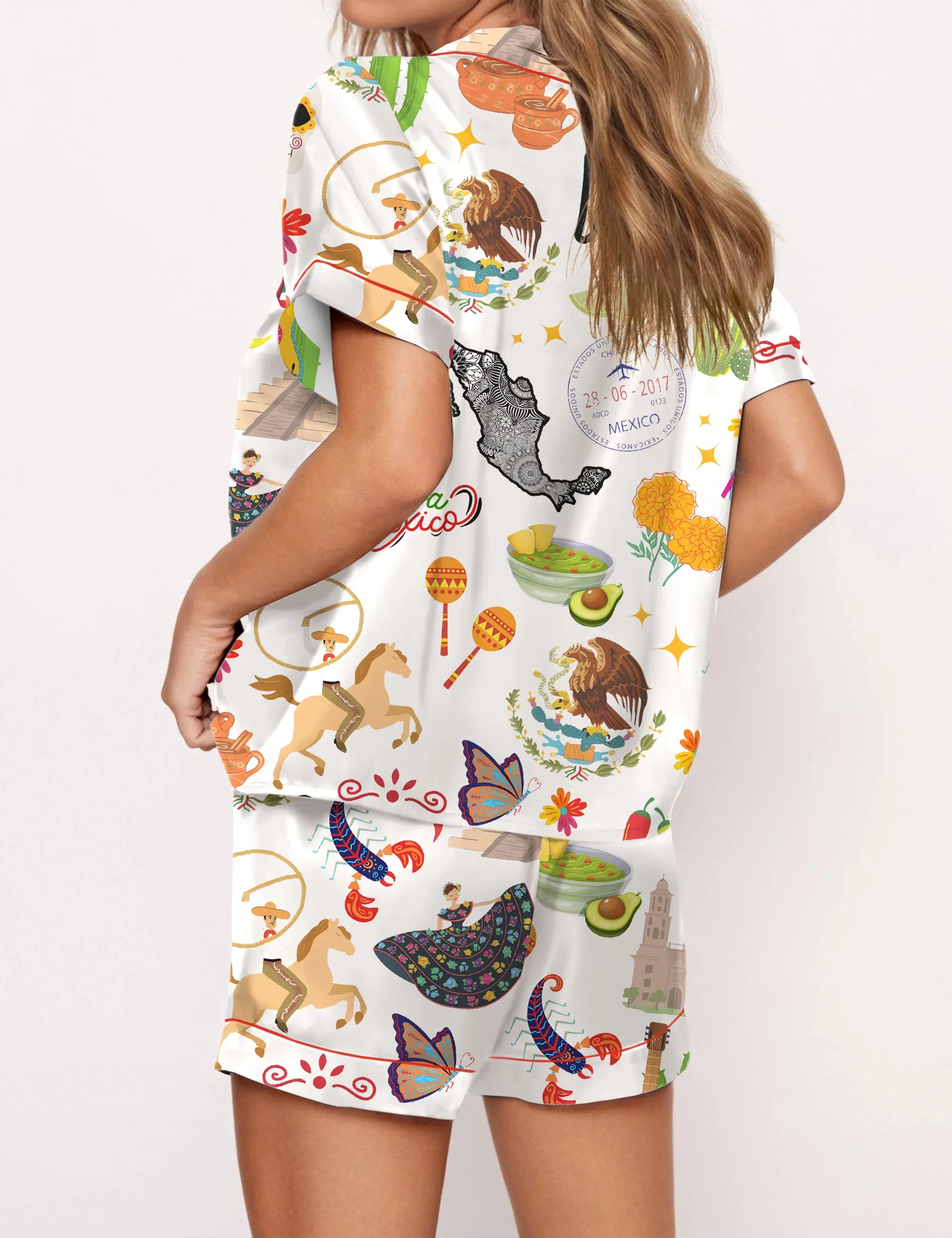 Mexico Silk Satin Pajama Set For Women