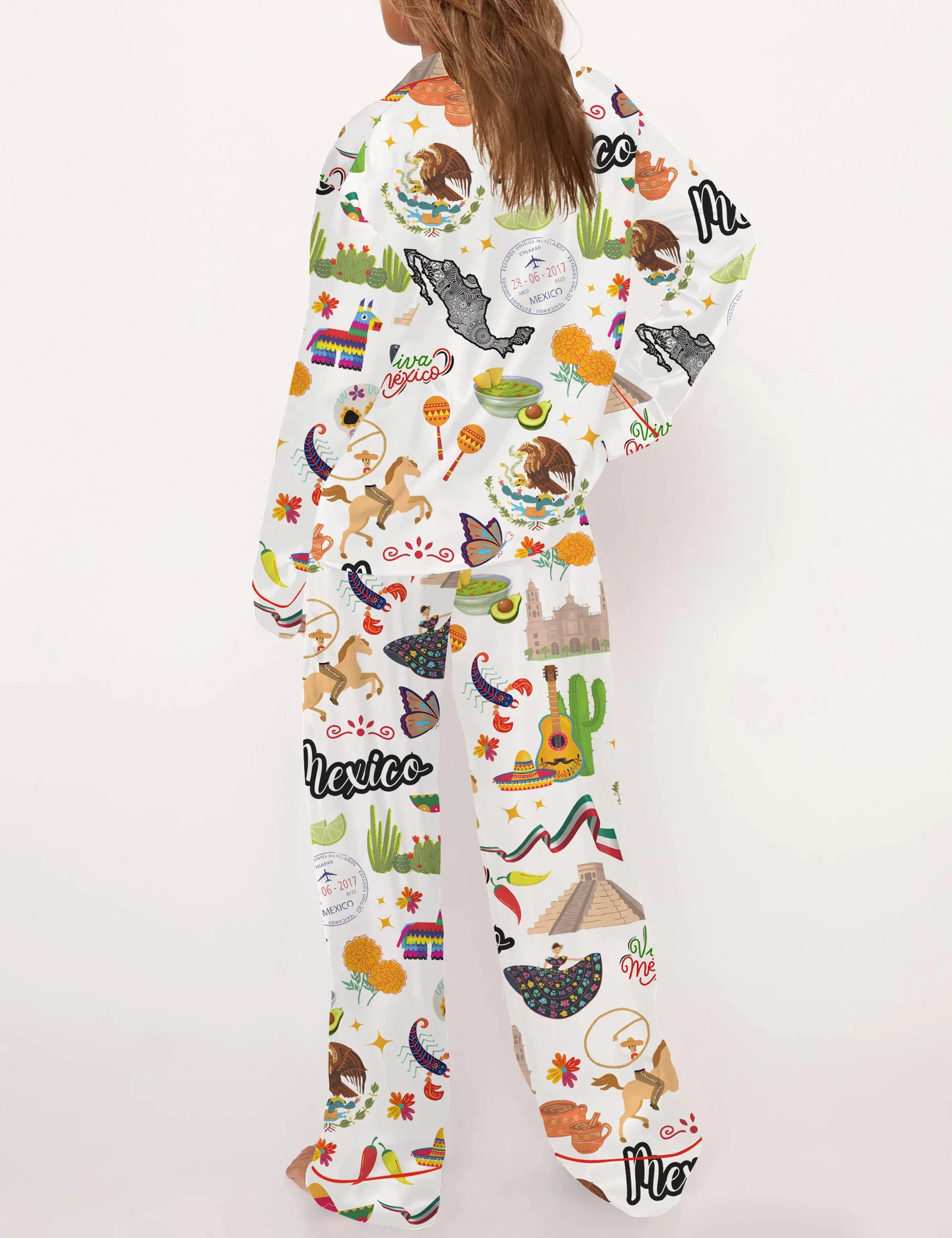 Mexico Silk Satin Pajama Set For Women