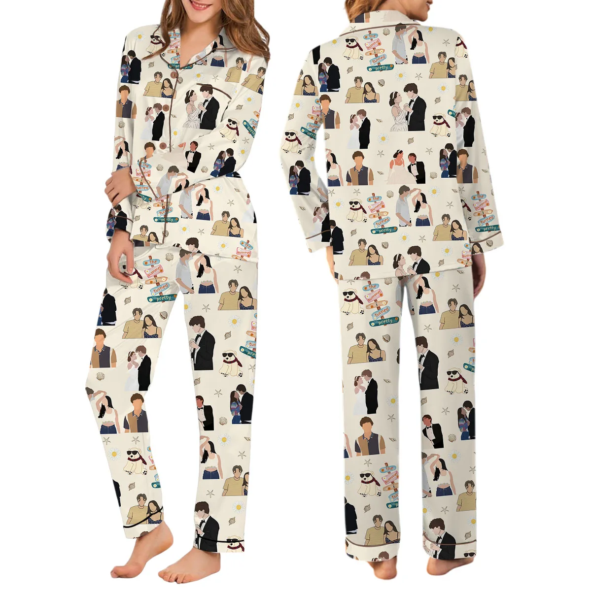 Pride Girls Silky Satin Pajama Set For Women