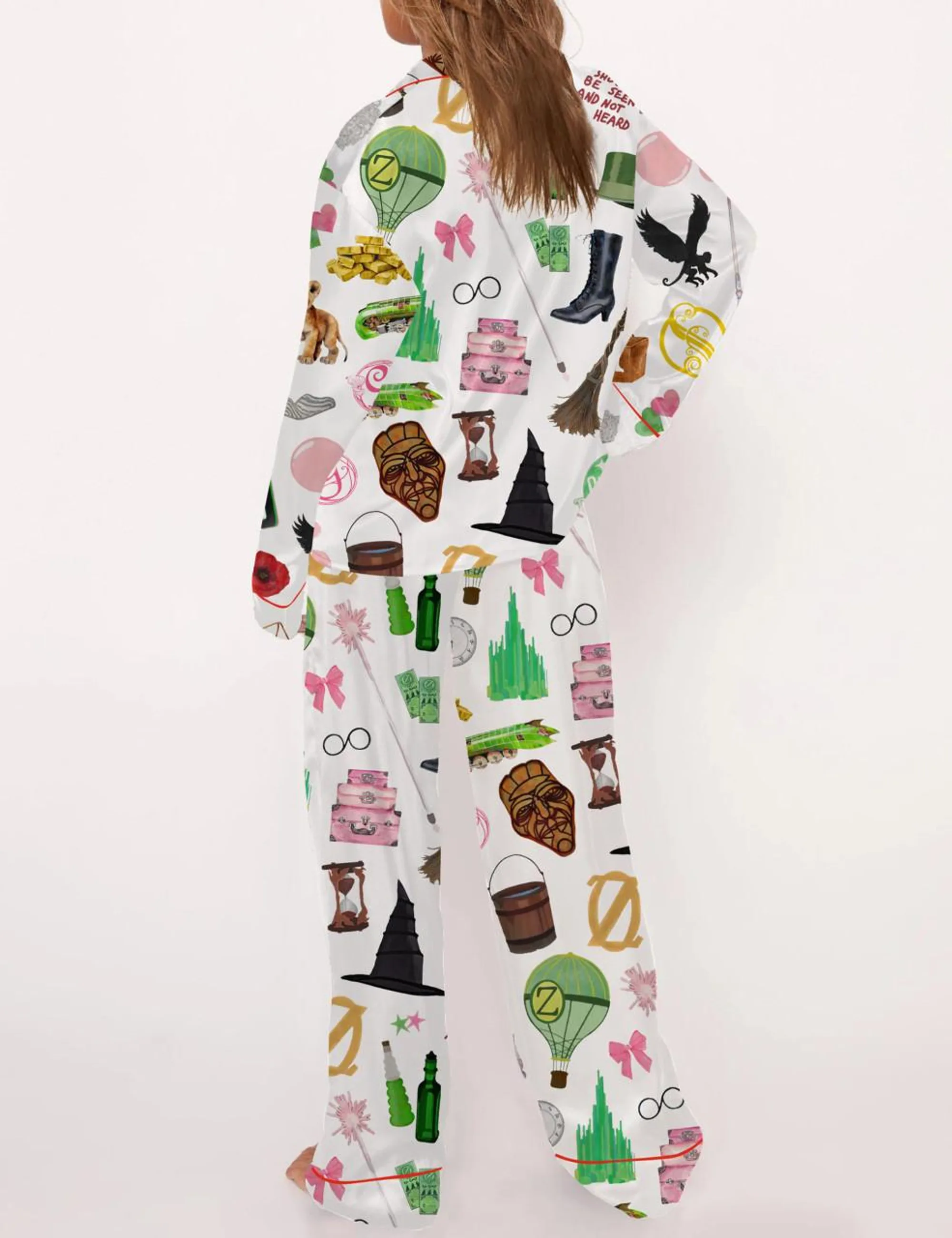 Wicked Movie Silk Satin Pajama Set For Women