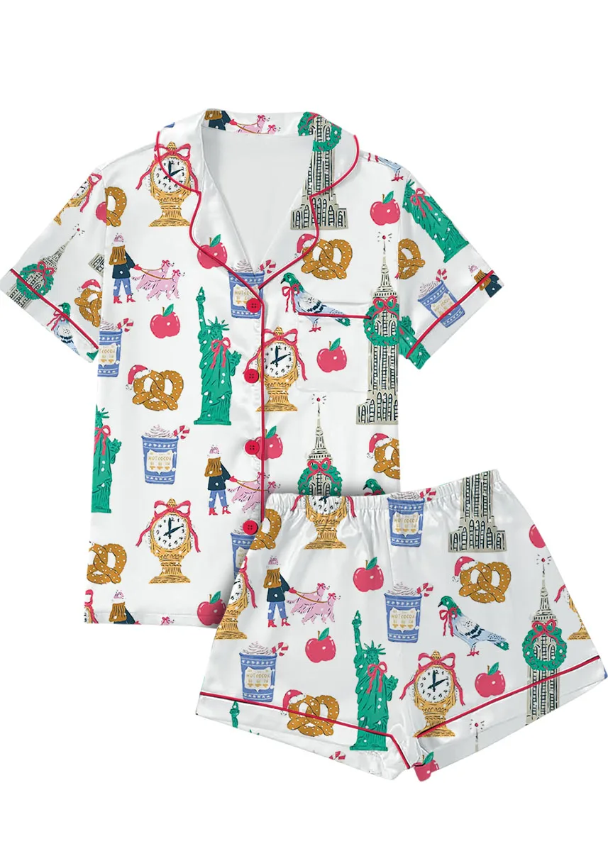 Christmas A Savior Silky Satin Pajamas Set