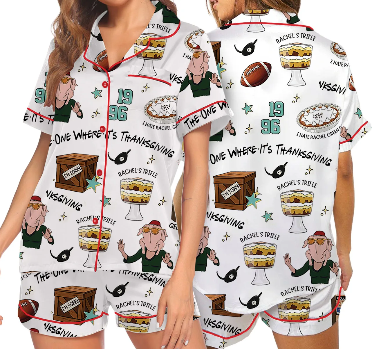 Griswold Christmas Satin Pajamas Set For Women