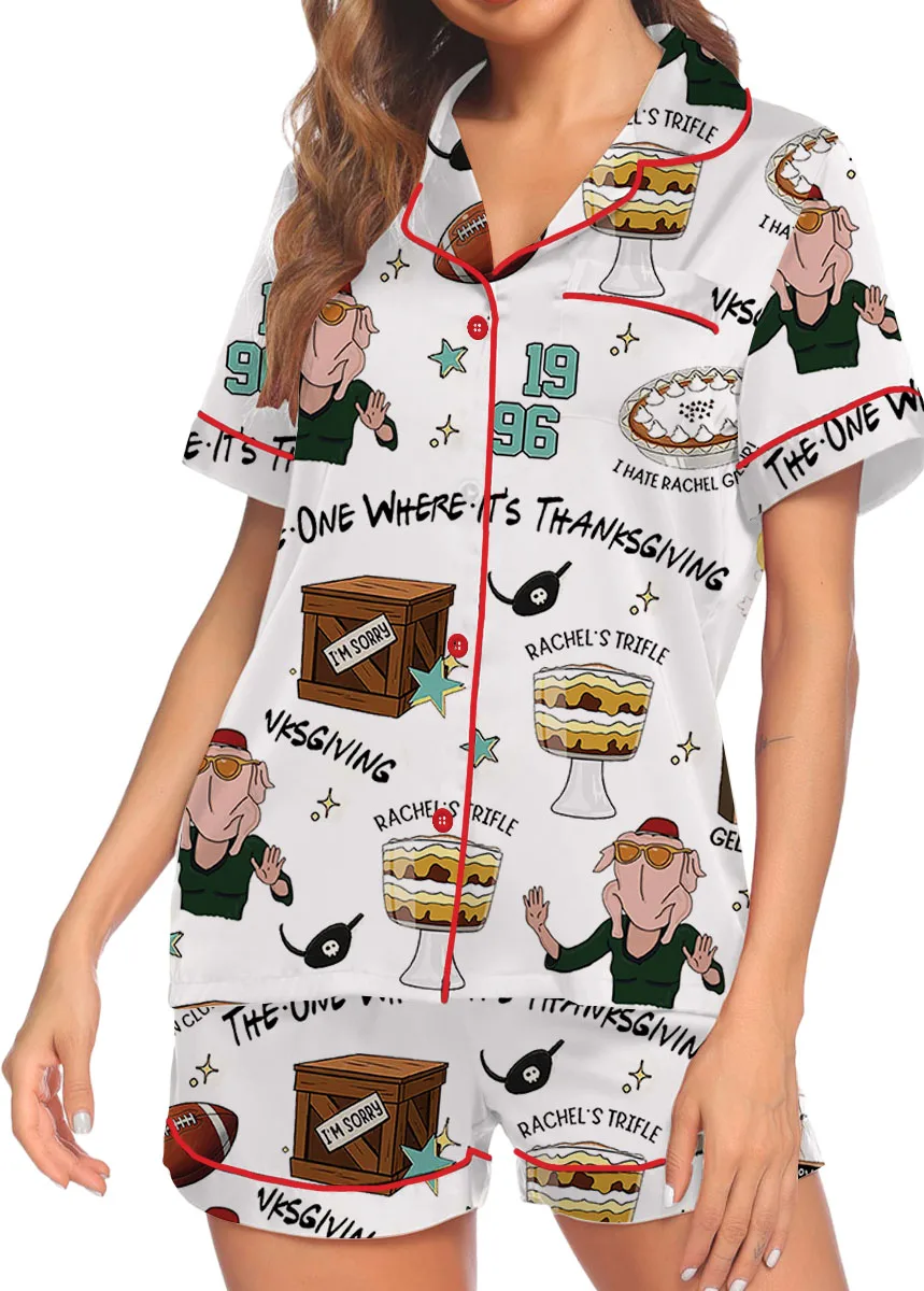 Griswold Christmas Satin Pajamas Set For Women