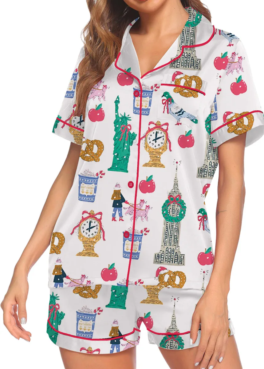 Christmas A Savior Silky Satin Pajamas Set