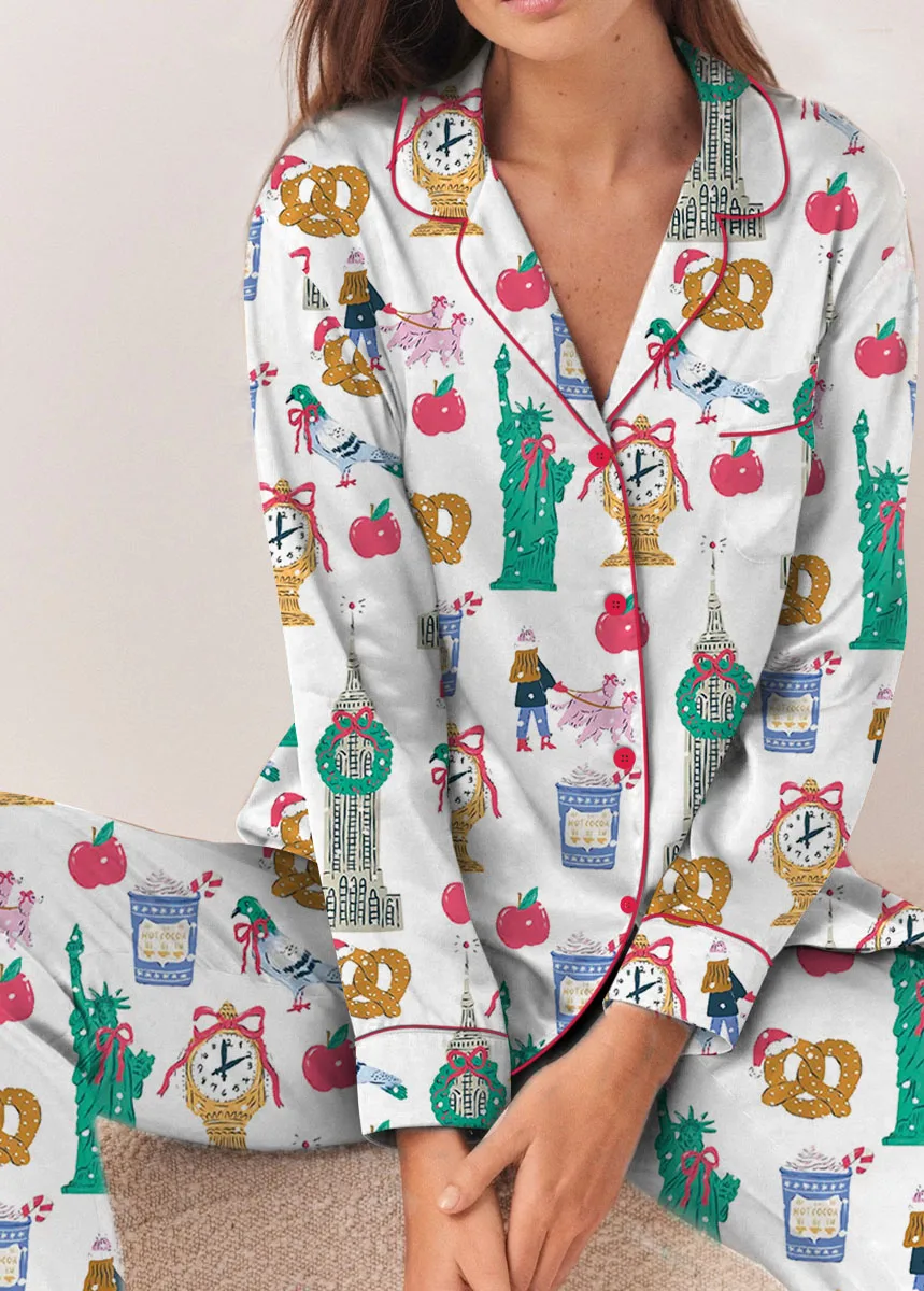 Christmas A Savior Silky Satin Pajamas Set