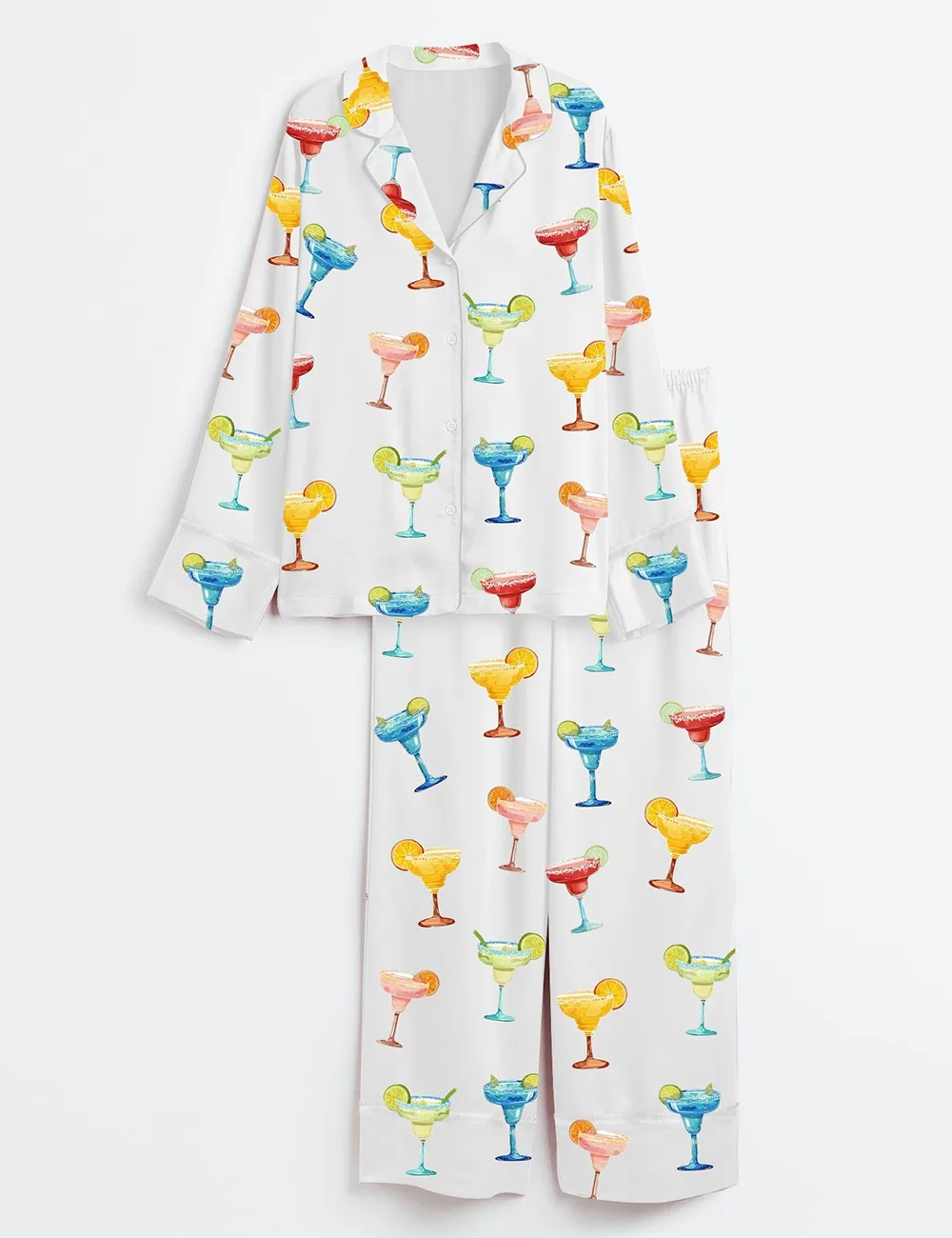 Women’s Drink Margaritas Satin Pajama Set (1)