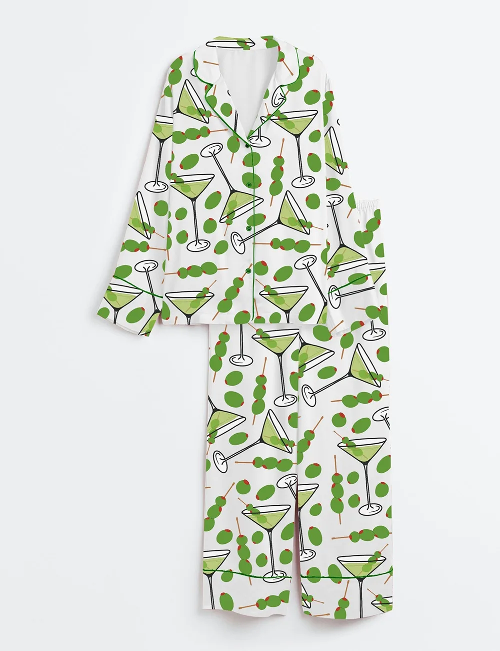 Women's Martini Satin Pajama Set For Women (1)