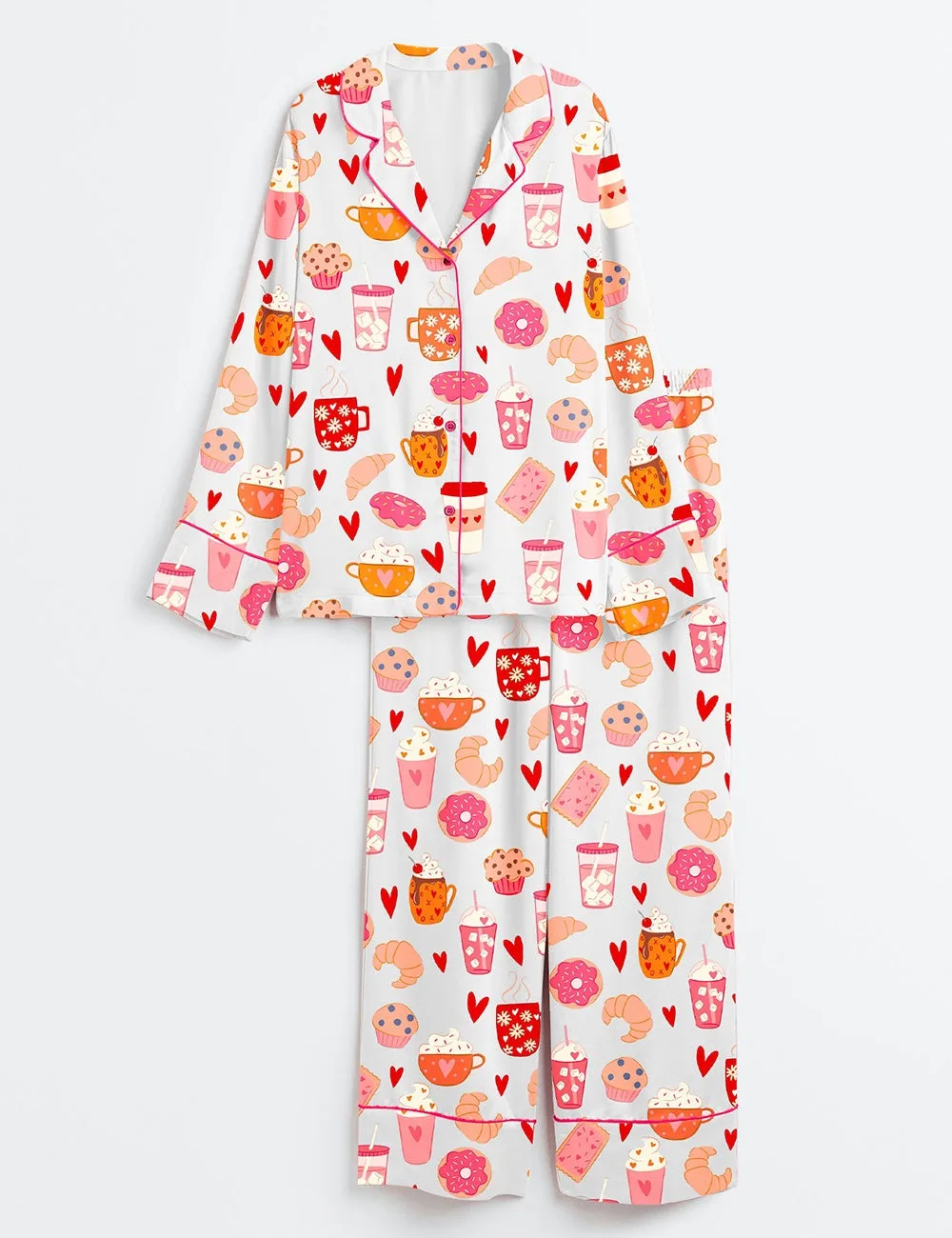 Women's Sweet Things Satin Pajama Set For Women (1)