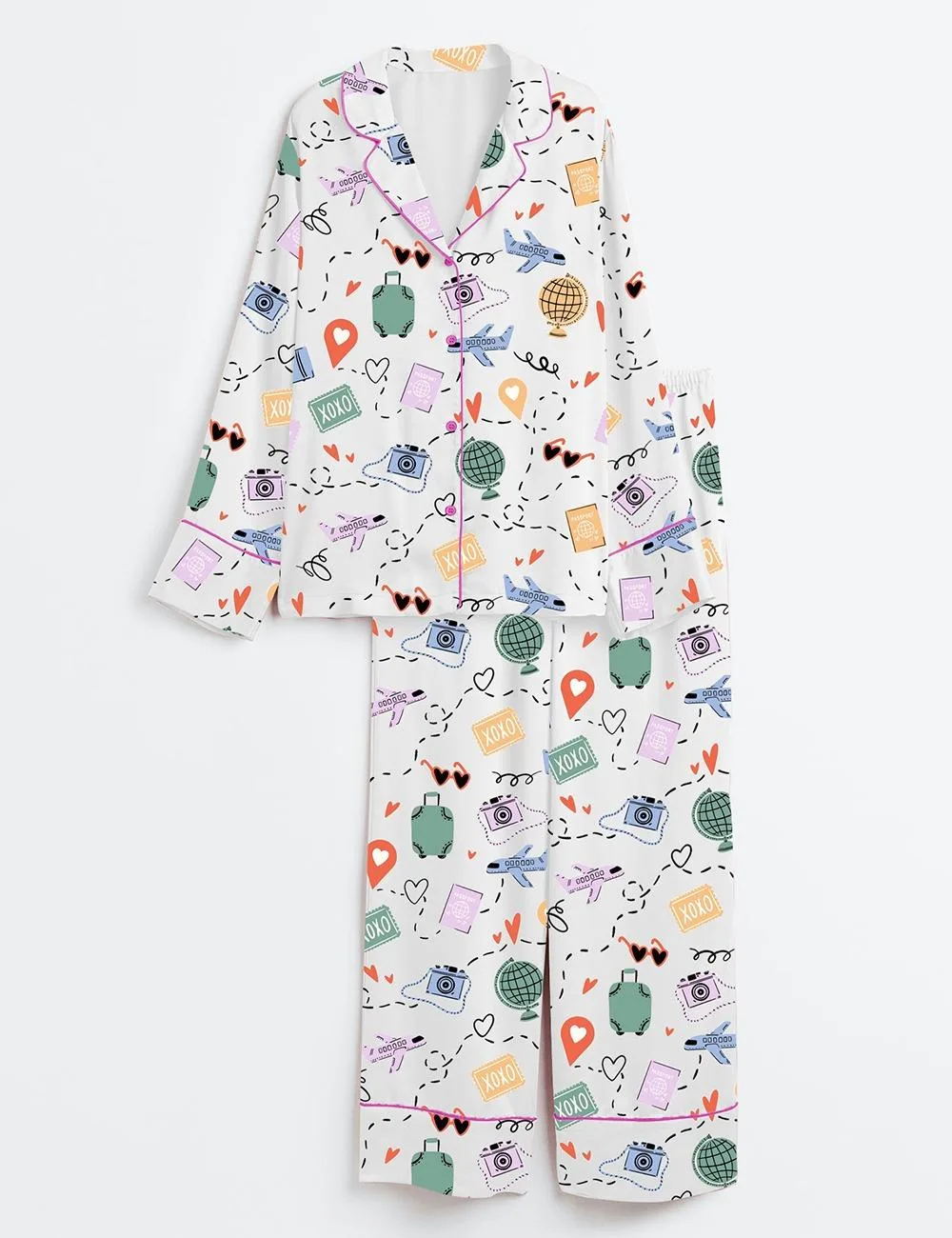 Women's Travel Anywhere Satin Pajama Set (1)