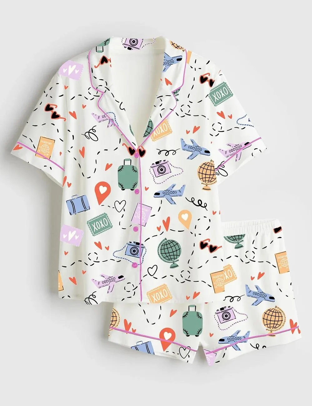 Women's Travel Anywhere Satin Pajama Set (1)