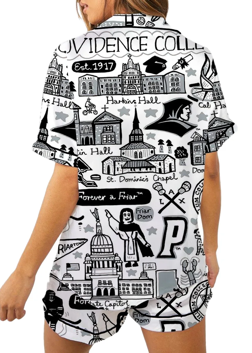 Providence College Satin Pajama Set For Women - Image 4