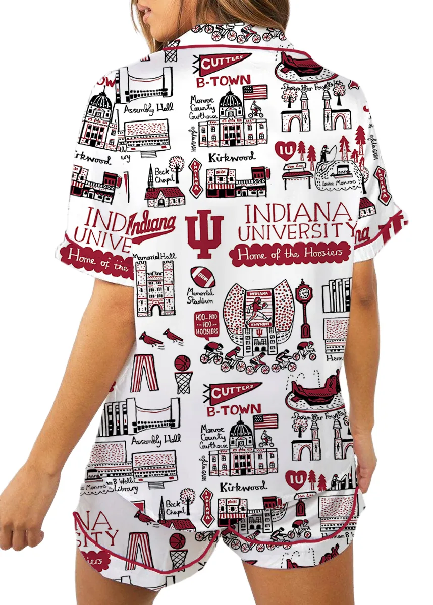 Indiana University Satin Pajamas Set For Women - Image 6