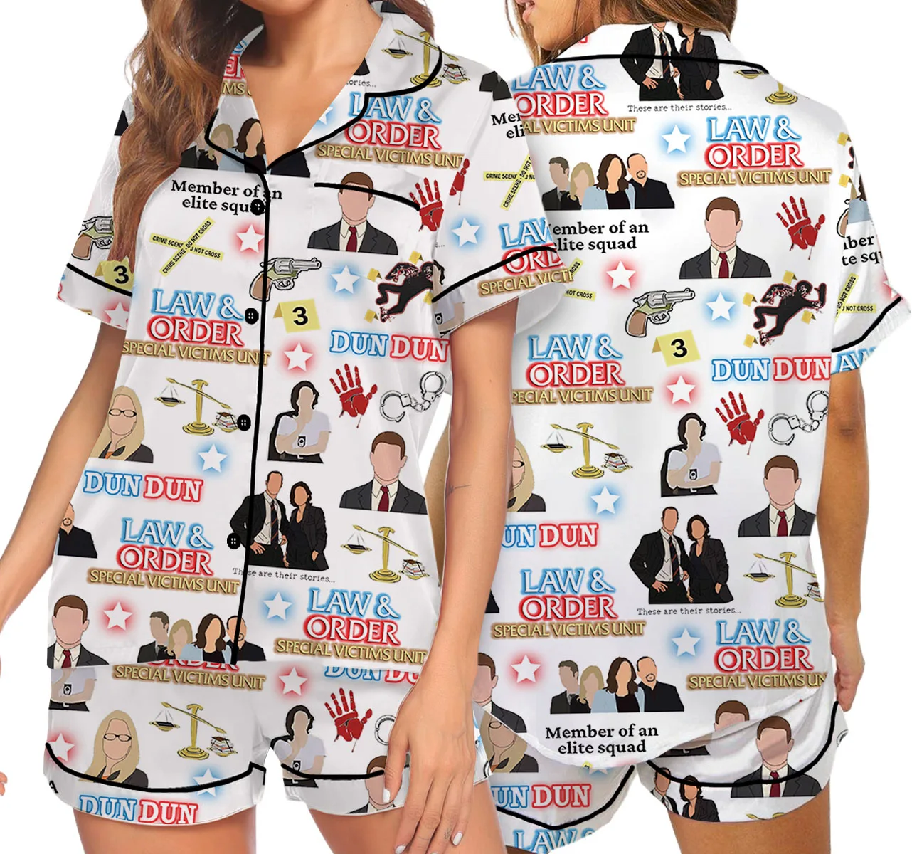 Law And Order Satin Pajamas Set For Women