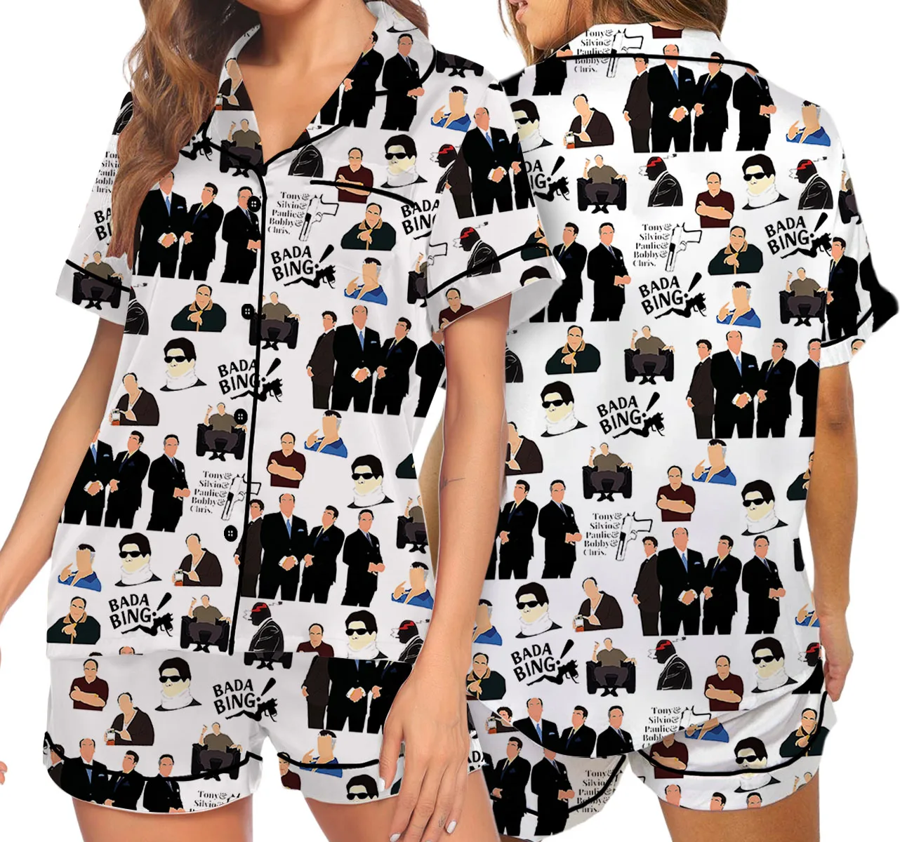 The Sopranos HBO TV Movie Satin Pajamas Set For Women
