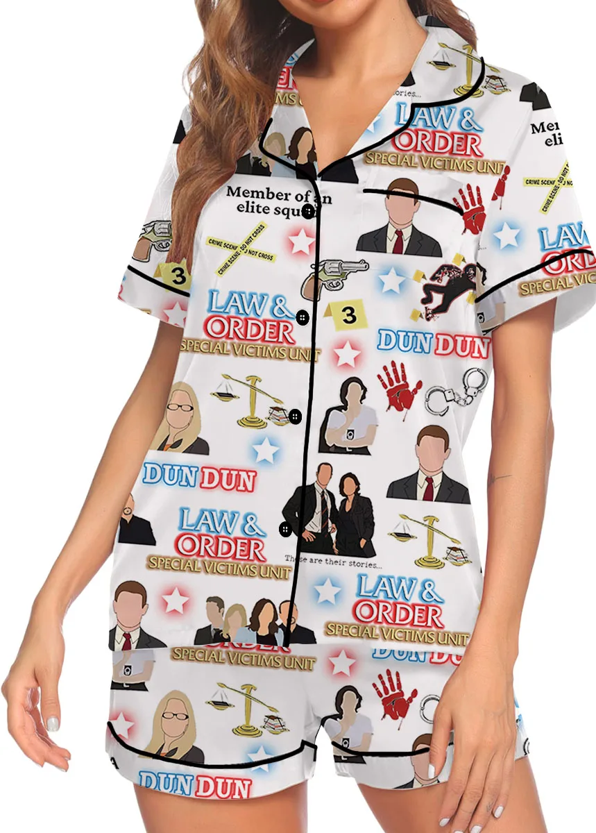 Law And Order Satin Pajamas Set For Women