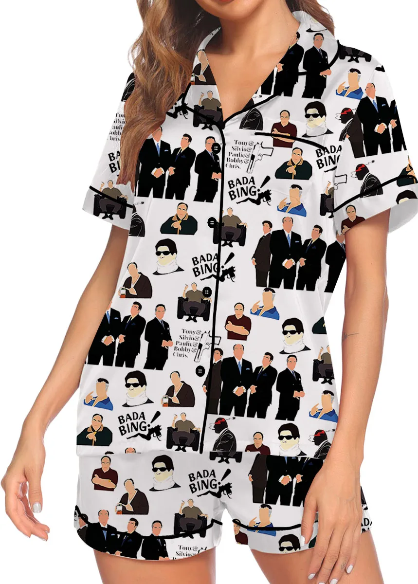 The Sopranos HBO TV Movie Satin Pajamas Set For Women