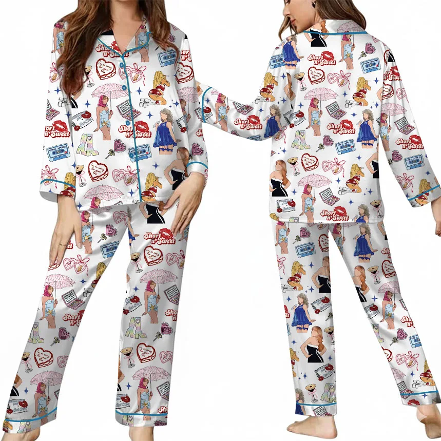 Short n’ Sweet Satin Pajamas Set For Women - Image 9