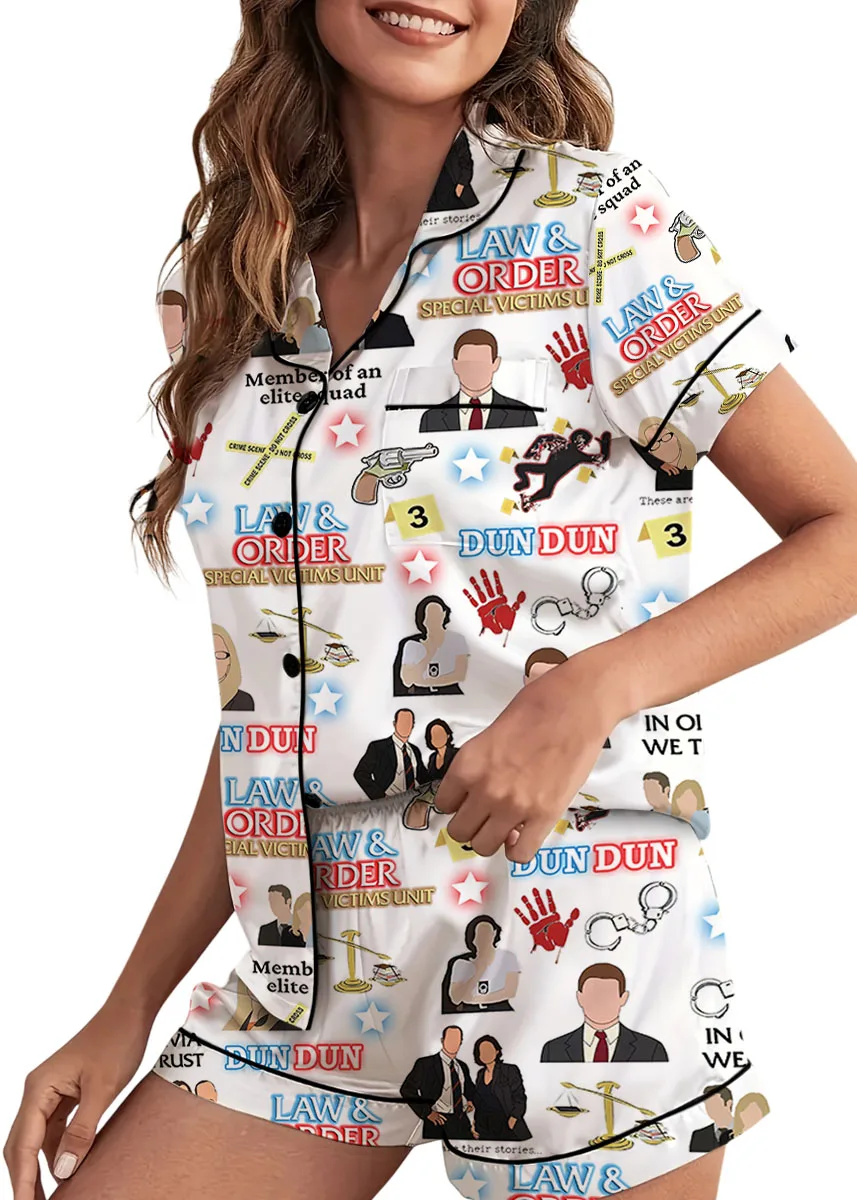 Law And Order Satin Pajamas Set For Women