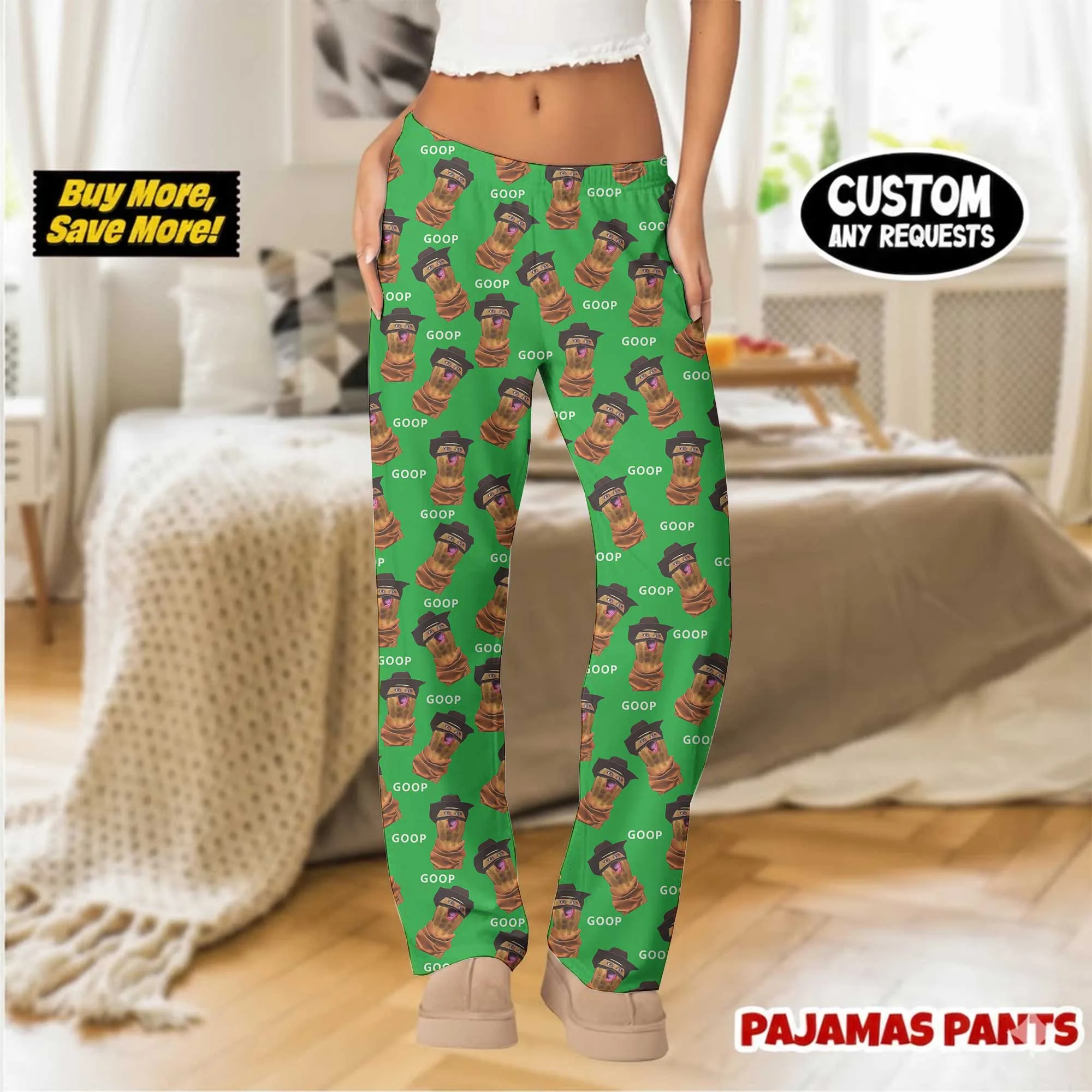 Unisex Cute Cartoon Print PJ Pants | Long Lounge Trousers with Elastic Waist - Image 4