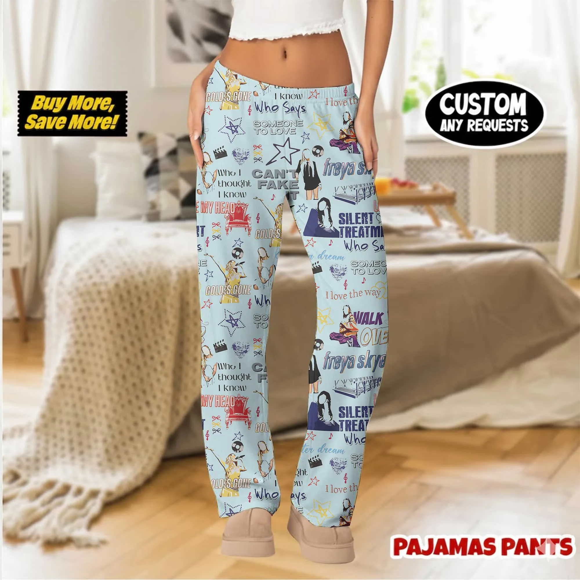 Aesthetic Star Satin Pajamas Set For Women - Image 4