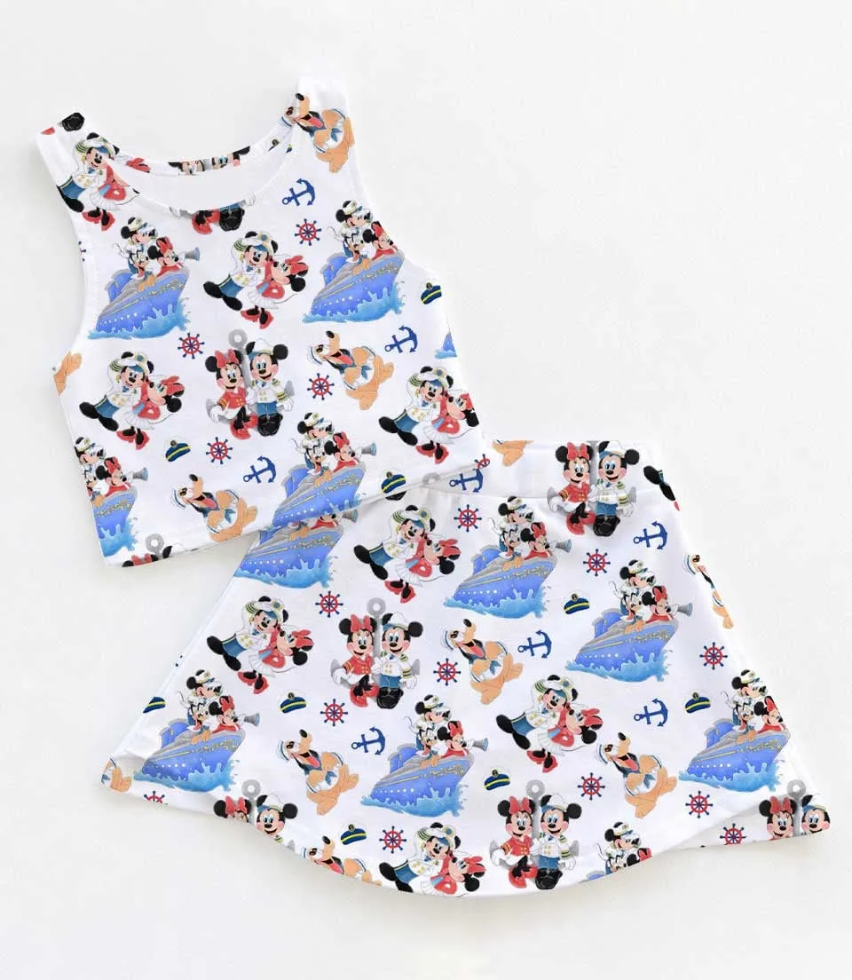 Disney Mickey And Co Dress Set, Nautical Cruise Family Vacation Outfit