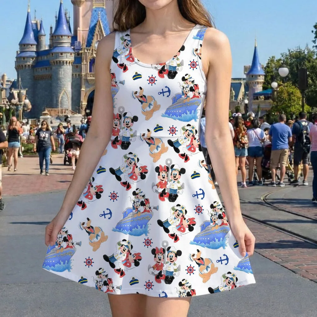 Disney Mickey And Minnie Sailing Mommy & Me Dress, Mama Mini Family Matching Outfit - Image 5