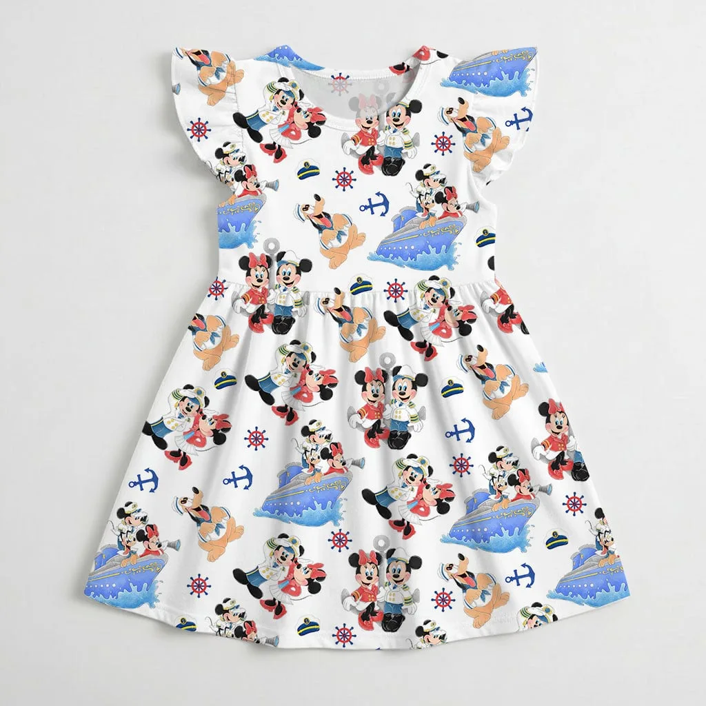 Disney Mickey And Minnie Sailing Mommy & Me Dress, Mama Mini Family Matching Outfit - Image 4