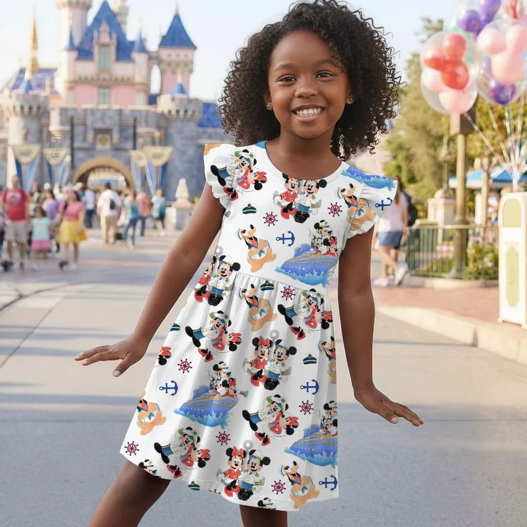 Disney Mickey And Minnie Sailing Mommy & Me Dress, Mama Mini Family Matching Outfit - Image 6