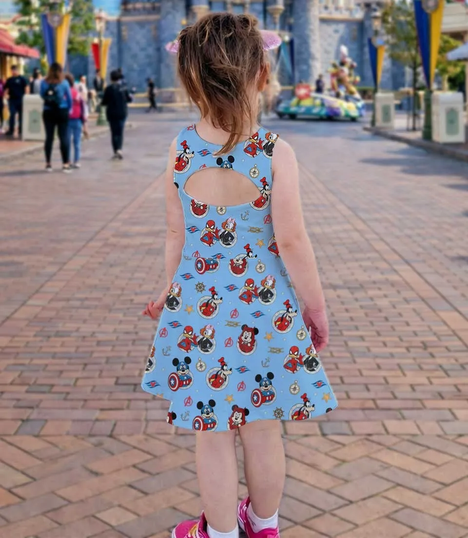 Disney Cruise Mickey Dress Set, Nautical Minnie Bow Vacation Outfit - Image 3