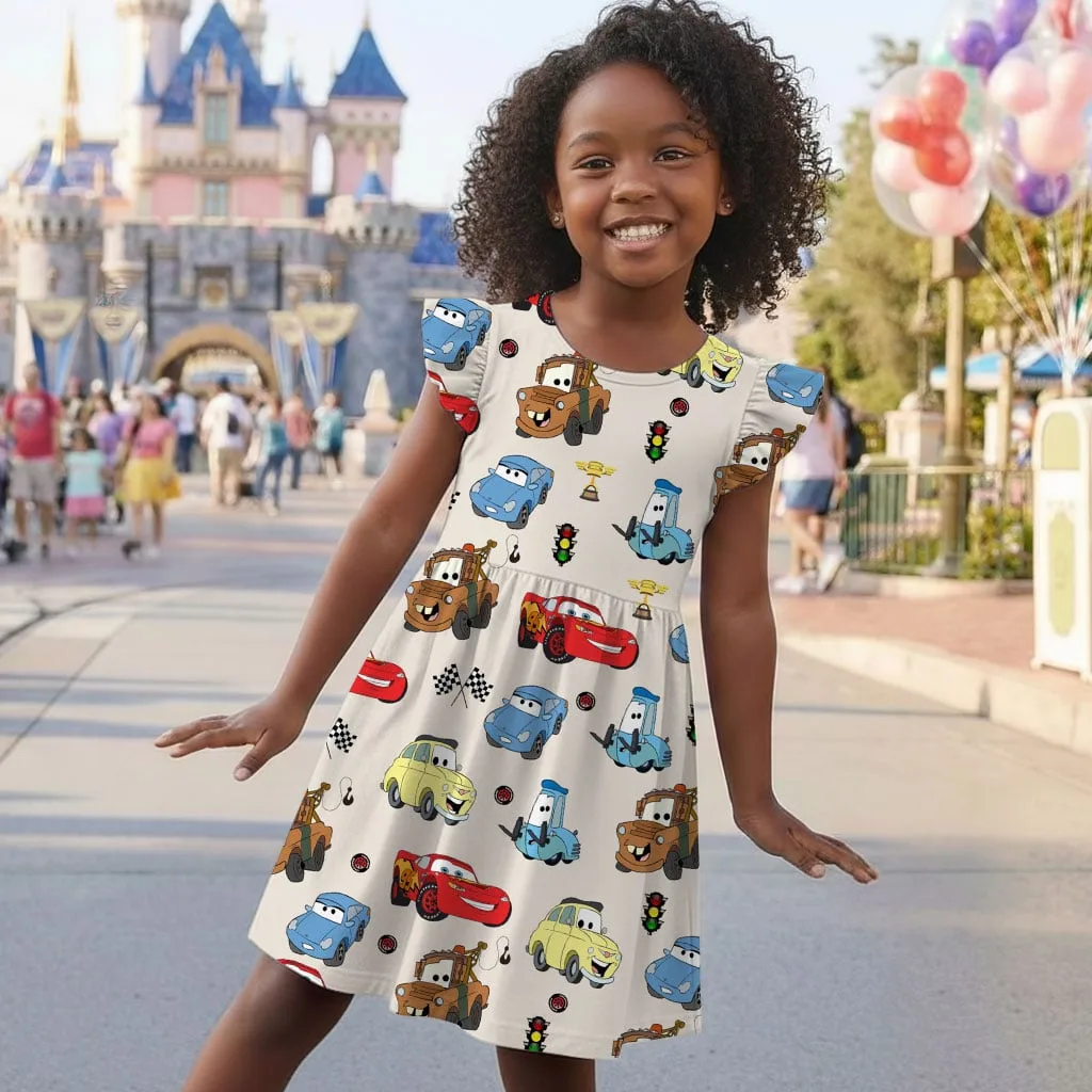 Disney Pixar Cars Characters Mommy & Me Dress, Mama Mini Family Matching Outfit - Image 6