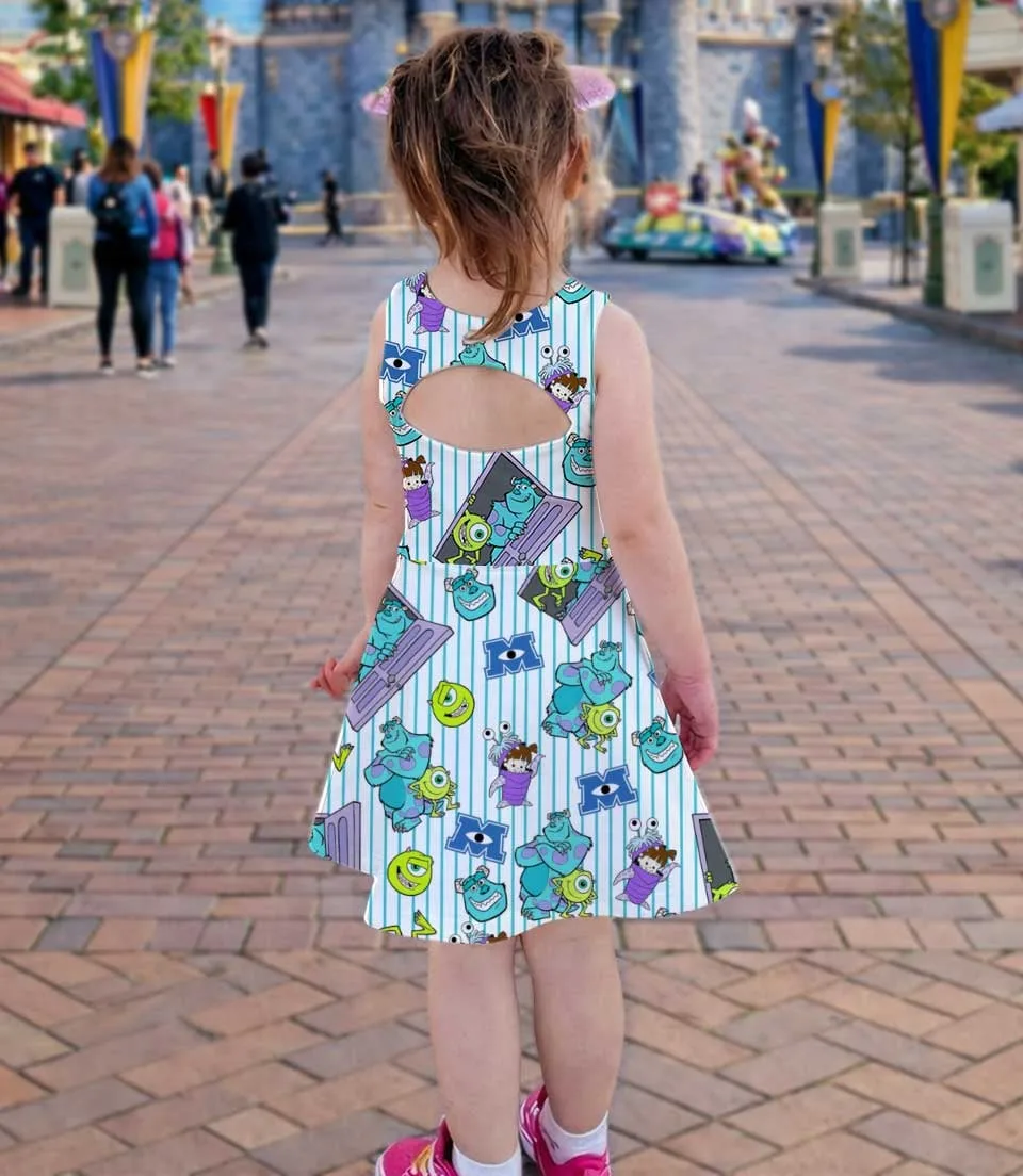 Women's Monsters Inc Coquette Activewear Set, Athletic Dress & Skort Outfit - Image 4