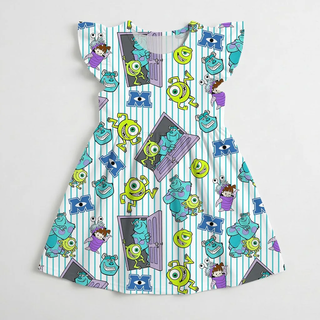 Disney Monsters Inc Characters Mommy & Me Dress, Mama Mini Family Matching Outfit - Image 4