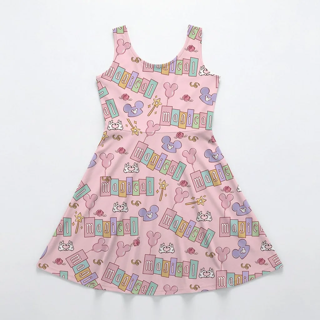Disney Mickey Magical Pink Mommy & Me Dress, Mama Mini Family Matching Outfit - Image 4