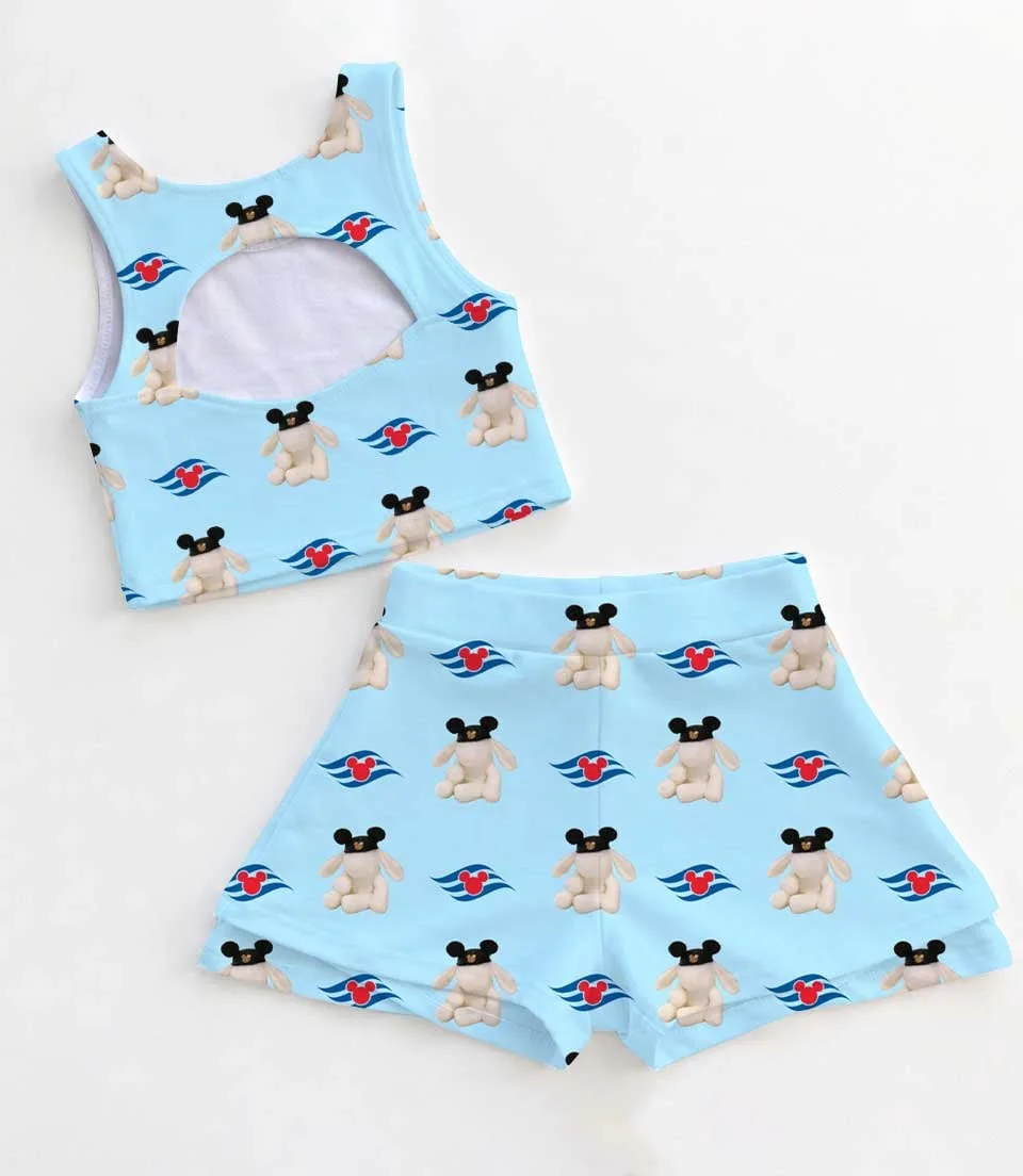 Disney Cruise Mickey Dress Set, Nautical Minnie Bow Vacation Outfit - Image 2