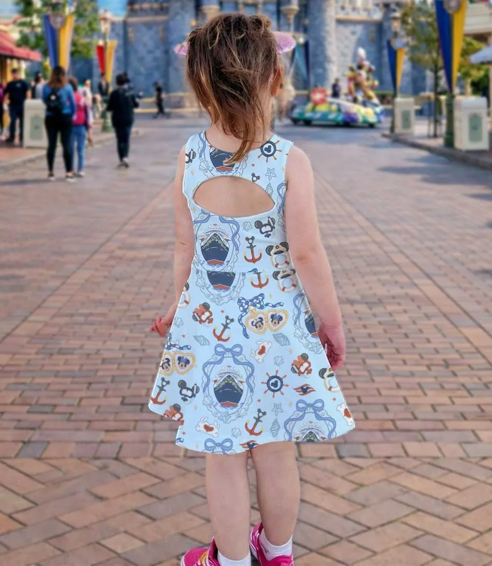 Disney Cruise Mickey Dress Set, Nautical Minnie Bow Vacation Outfit - Image 3
