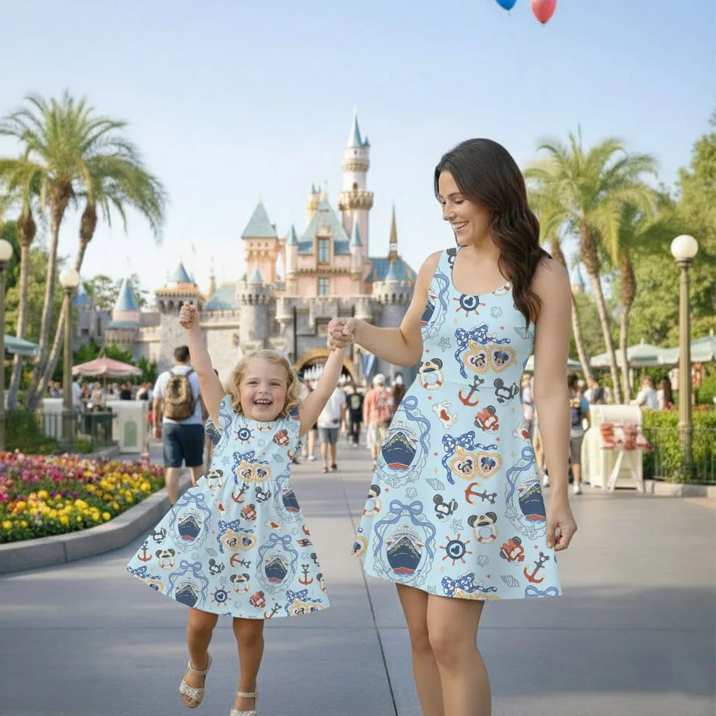 Disney Mickey Sailing Mommy & Me Dress, Mama Mini Family Matching Outfit - Image 2