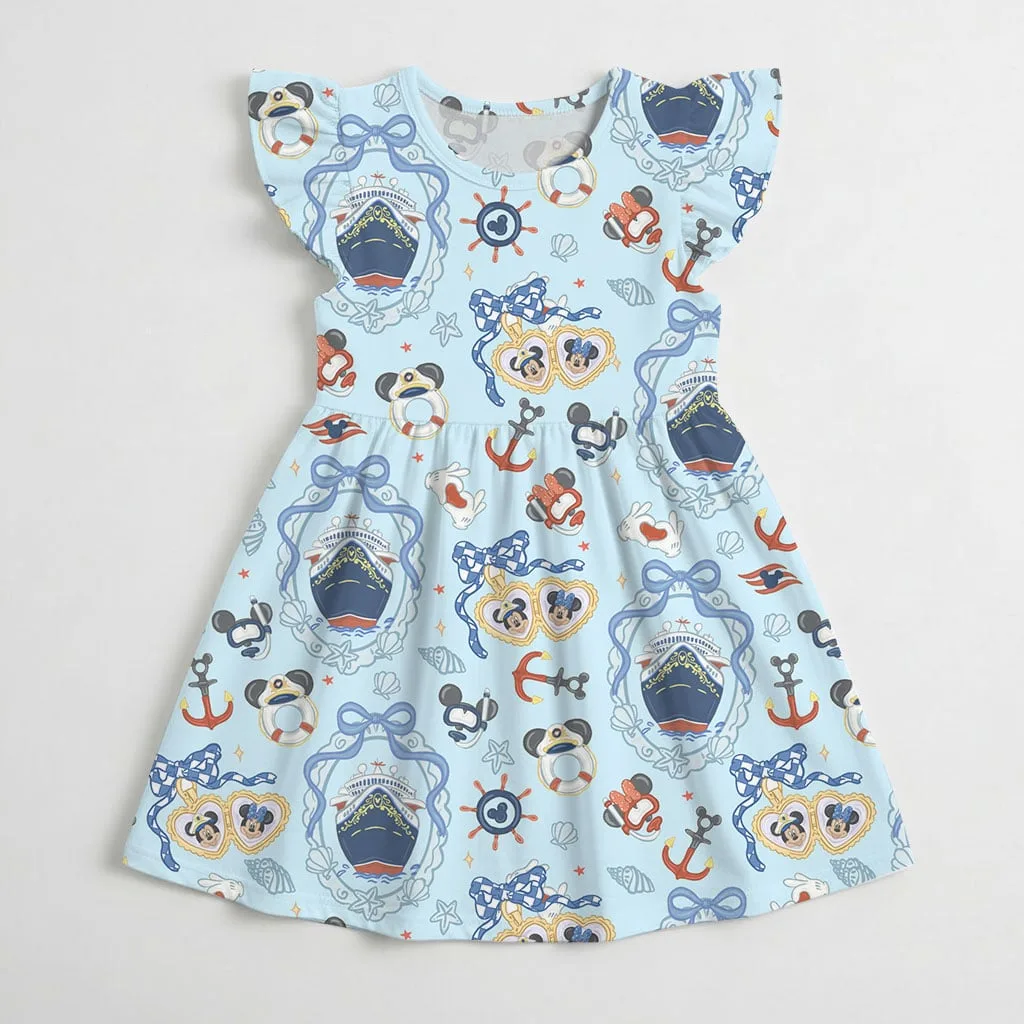 Disney Mickey Sailing Mommy & Me Dress, Mama Mini Family Matching Outfit - Image 3