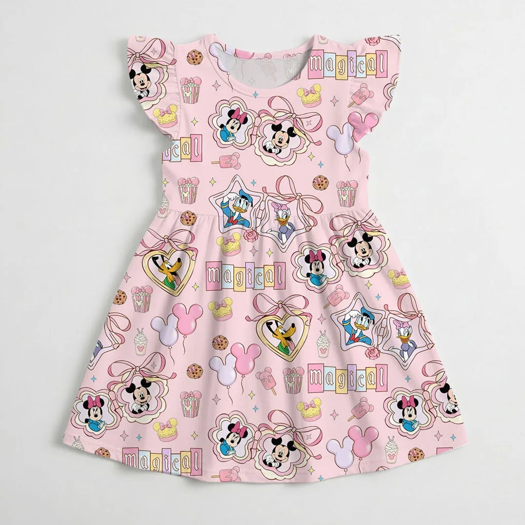 Mickey Coquette Bow Mommy & Me Dress, Mama Mini Castle Matching Outfit - Image 3