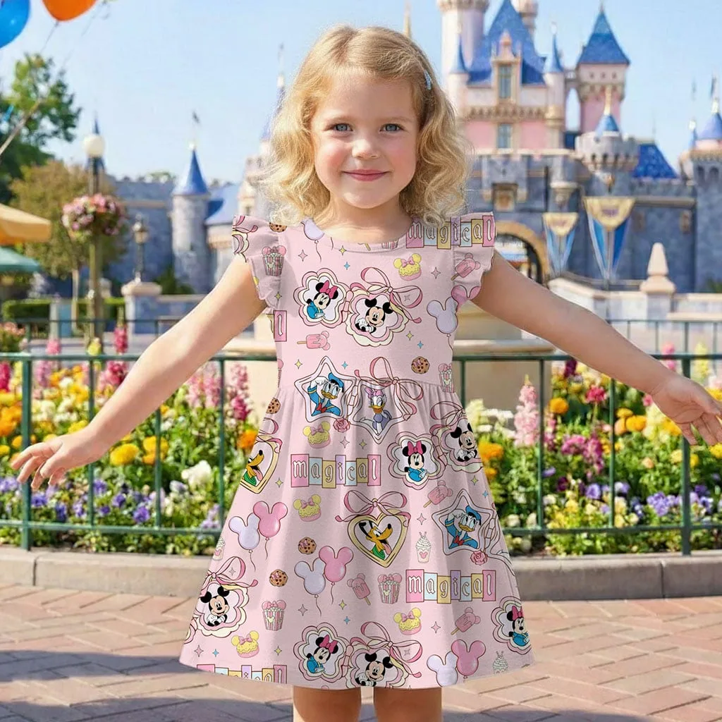 Mickey Coquette Bow Mommy & Me Dress, Mama Mini Castle Matching Outfit - Image 2