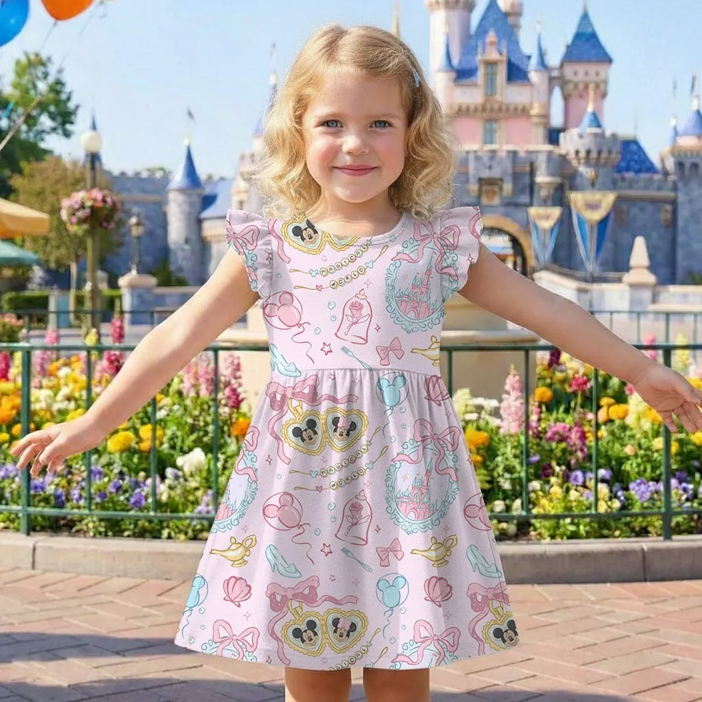 Mickey Coquette Bow Mommy & Me Dress, Mama Mini Castle Matching Outfit - Image 3