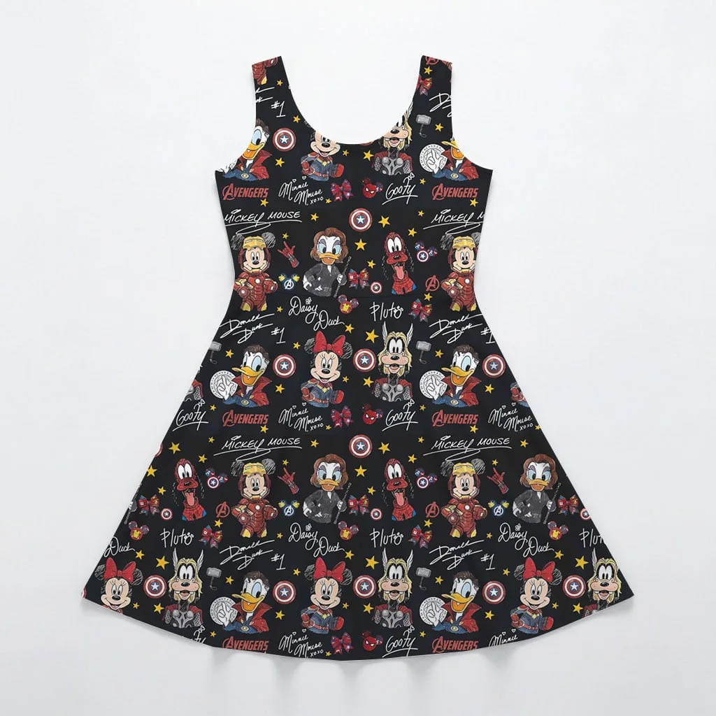 Women's Mickey & Friends Avengers Dress, Marvel Superhero Cruise Dress - Image 9