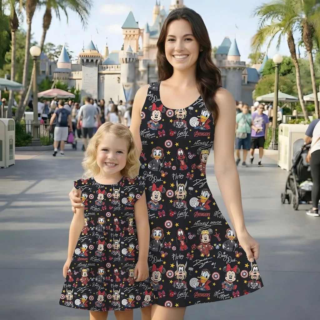 Women's Mickey & Friends Avengers Dress, Marvel Superhero Cruise Dress - Image 7