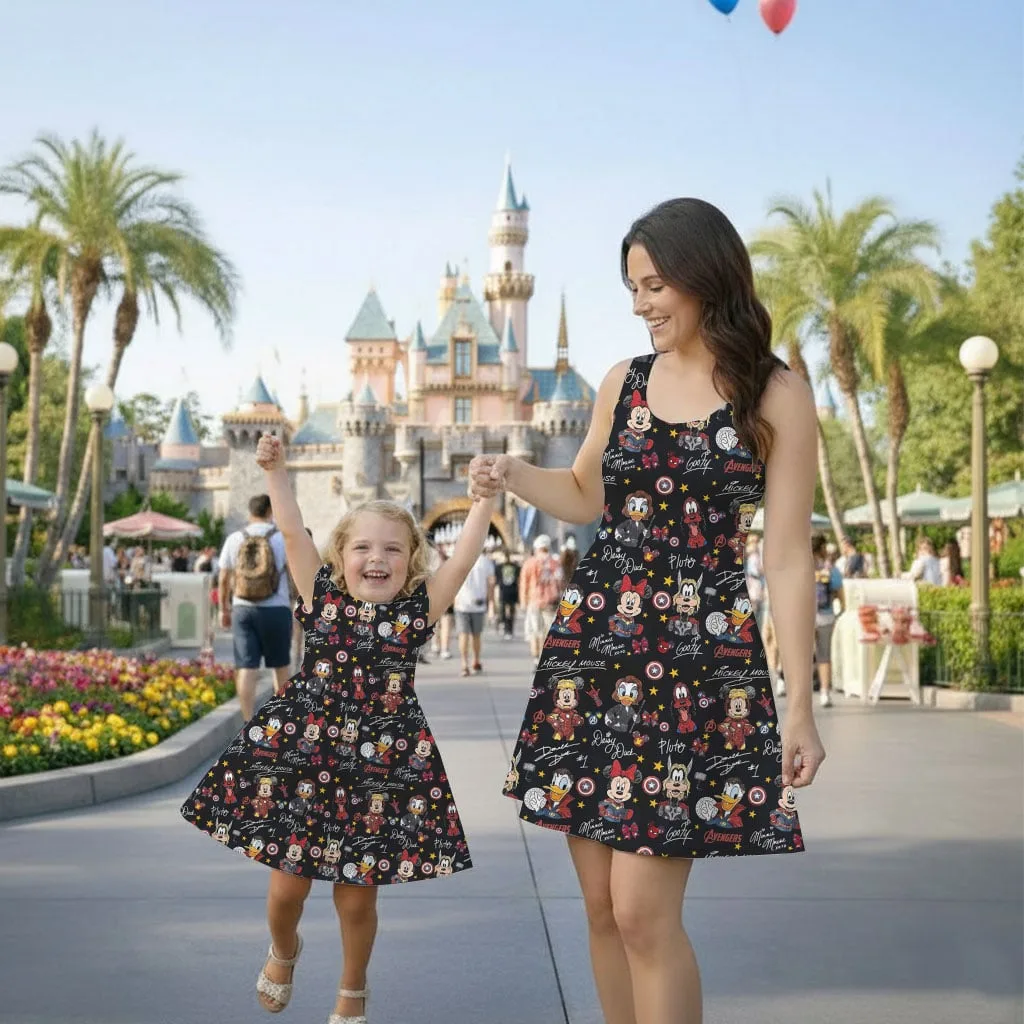 Women's Mickey & Friends Avengers Dress, Marvel Superhero Cruise Dress - Image 6