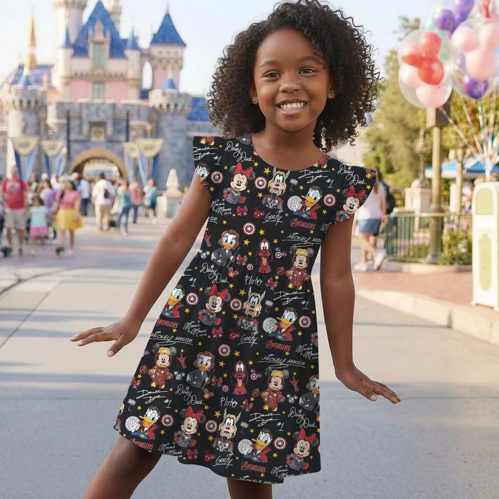 Women's Mickey & Friends Avengers Dress, Marvel Superhero Cruise Dress - Image 2