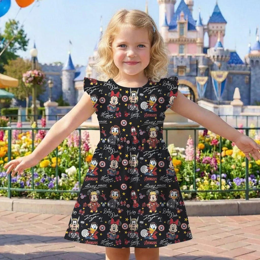 Women's Mickey & Friends Avengers Dress, Marvel Superhero Cruise Dress - Image 4